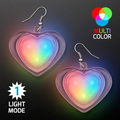 Multicolor LED Flashing Hearts Pierced Earrings